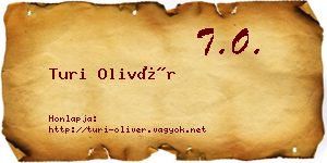 Turi Olivér névjegykártya