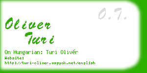 oliver turi business card